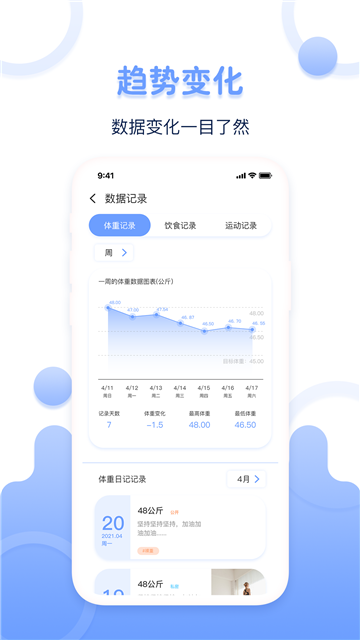超级体重记录器app截图